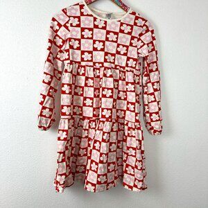 Hanna Andersson checkered flower dress size 10 // 3742